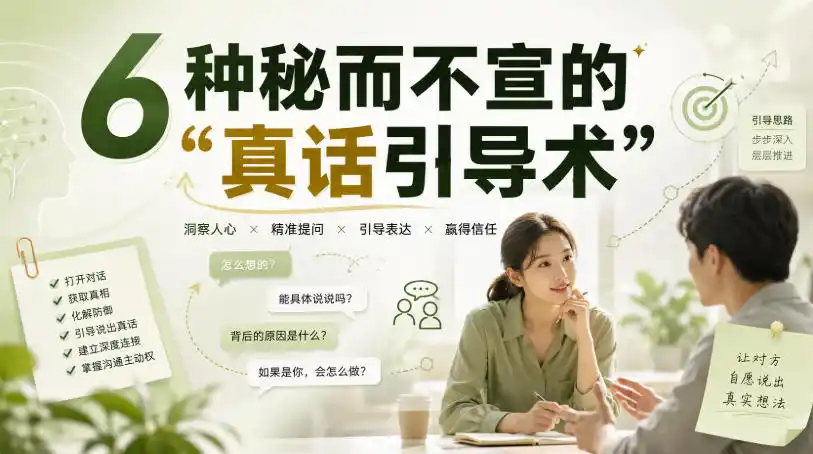 付费文章:6种秘而不宣的“真话引导术”-优优云网创