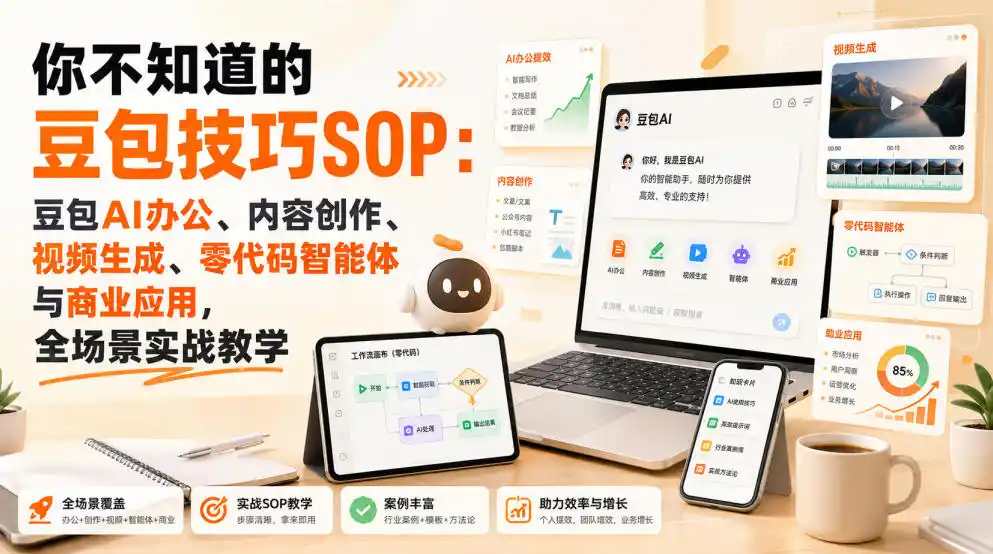 你不知道的豆包技巧SOP：豆包AI办公、内容创作、视频生成、零代码智能体与商业应用，全场景实战教学-优优云网创