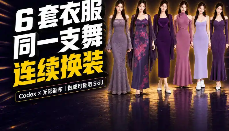 同一支舞,6套衣服按顺序切换:我把服装换装视频做成了一个Skill-优优云网创