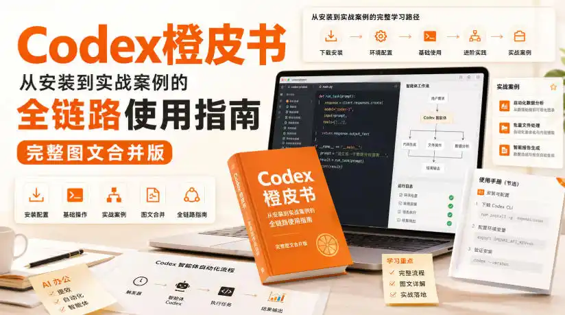 Codex橙皮书,从安装到实战案例的全链路使用指南,完整图文合并版-优优云网创