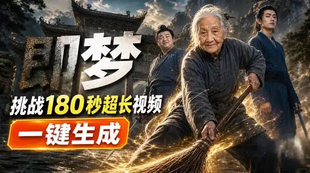 即梦挑战180秒超长视频!一键生成3分钟电影?完整制作流程详细分享!-优优云网创