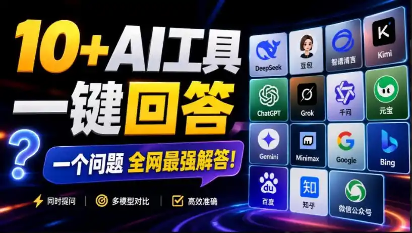 这款浏览器插件可以封神了！只需提出问题，一次性调用数10+AI引擎排队回答，效率提升10倍+全提问-优优云网创