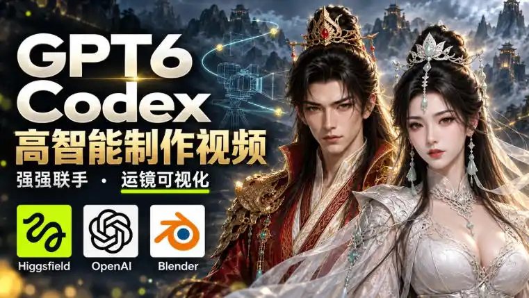 GPT-6 Astra×Codex高智能制作视频!联手Higgsfield,运镜可视化实战-优优云网创