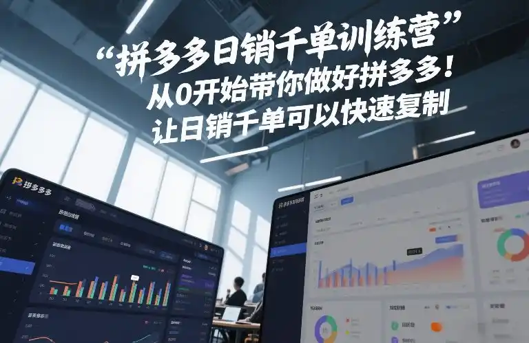 拼多多日销千单训练营,从0开始带你做好拼多多,让日销千单可以快速复制(更新26年8月)-优优云网创